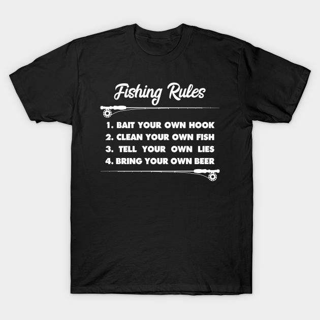 Funny Fly Fishing Tshirts With Sayings Rules Fisherman Gift